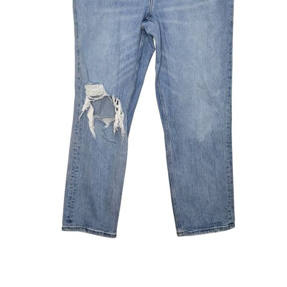 Abercrombie & Fitch 90's Straight Ultra High Rise Jeans Blue Size 14 Short - Picture 3 of 6